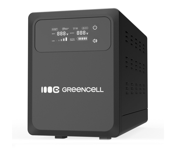 Green Cell AVR UPS 1200VA 800W PowerCore 12 VDC z LCD - 1335379 - zdjęcie 2